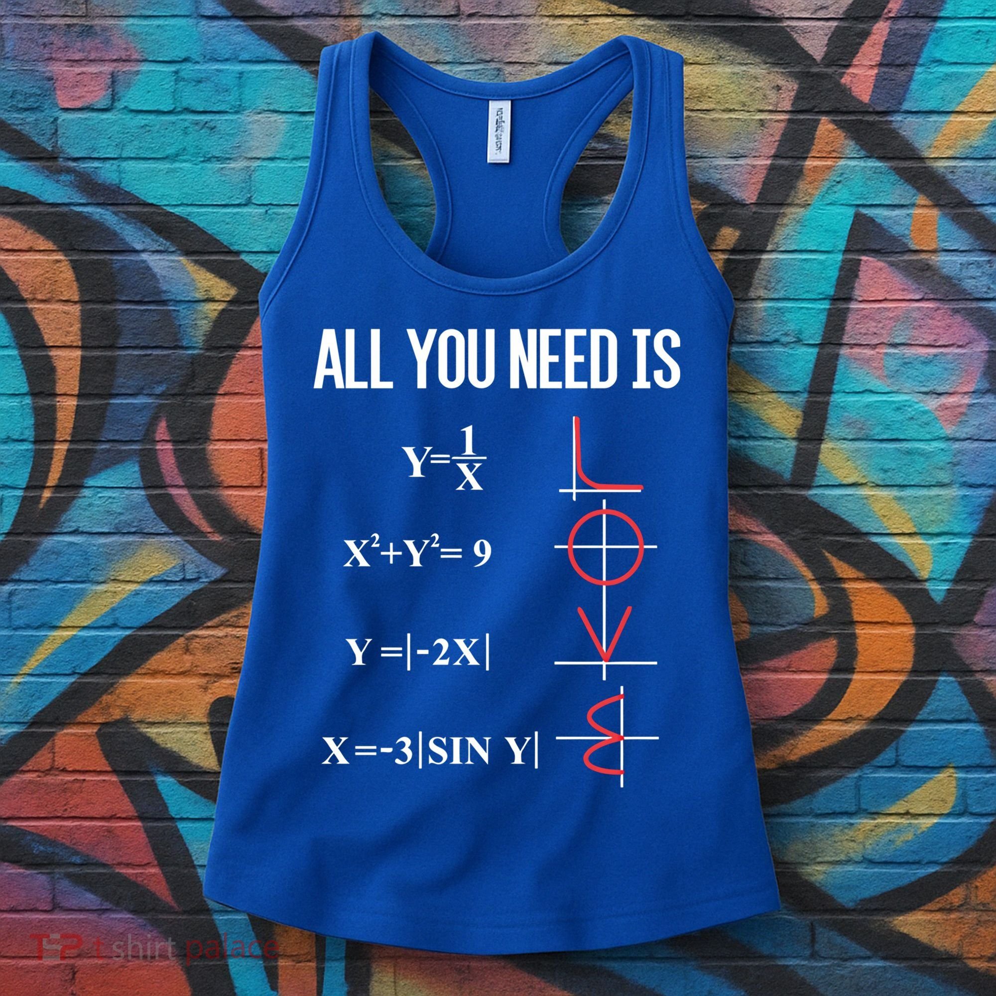 All You Need Is Love Funny Cute Math Equation Cool Gift Women's Tank Top