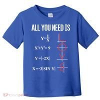 All You Need Is Love Funny Cute Math Equation Cool Gift Toddler T-Shirt thumb 0