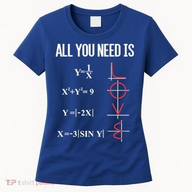 All You Need Is Love Funny Cute Math Equation Cool Gift Women's T-Shirt
