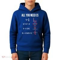 All You Need Is Love Funny Cute Math Equation Cool Gift Kids Hoodie thumb 4