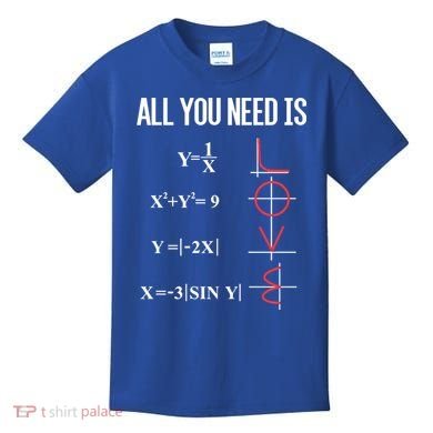 All You Need Is Love Funny Cute Math Equation Cool Gift Kids T-Shirt