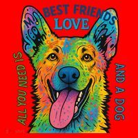 All You Need Is Love And A Dog Santa Hat thumb 1