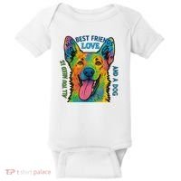 All You Need Is Love And A Dog Baby Bodysuit thumb 0