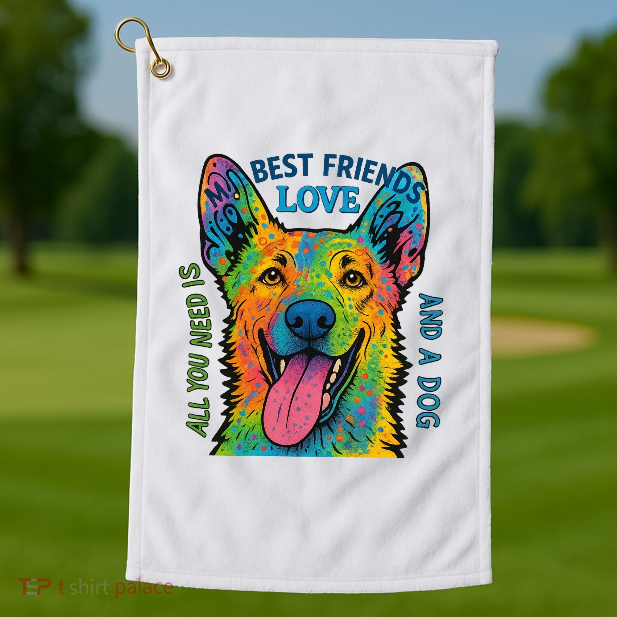 All You Need Is Love And A Dog Golf Towel