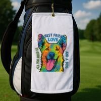 All You Need Is Love And A Dog Golf Towel thumb 2