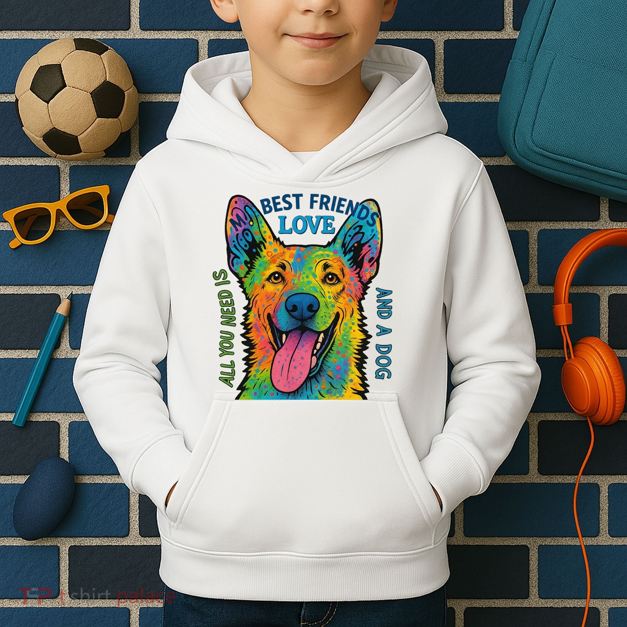 All You Need Is Love And A Dog Kids Hoodie