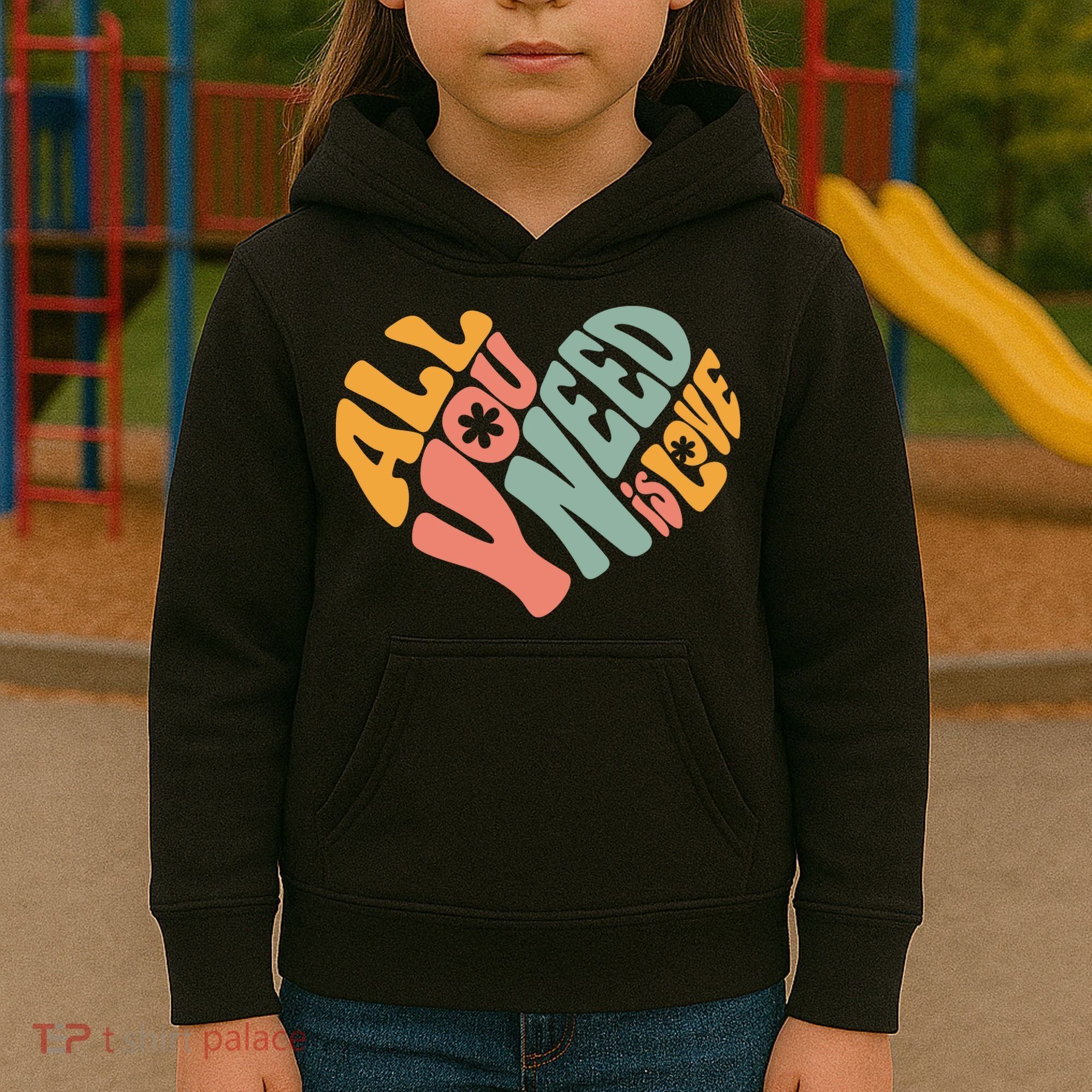 All You Need Is Love Heart Kids Hoodie