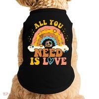 All You Need Is Love Hippie Rainbow Peace Doggie Tank thumb 0