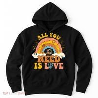 All You Need Is Love Hippie Rainbow Peace Hoodie thumb 0