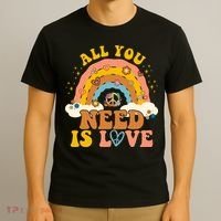 All You Need Is Love Hippie Rainbow Peace T-Shirt thumb 3