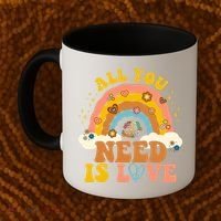 All You Need Is Love Hippie Rainbow Peace Coffee Mug thumb 2