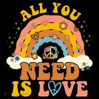 All You Need Is Love Hippie Rainbow Peace Coffee Mug thumb 5