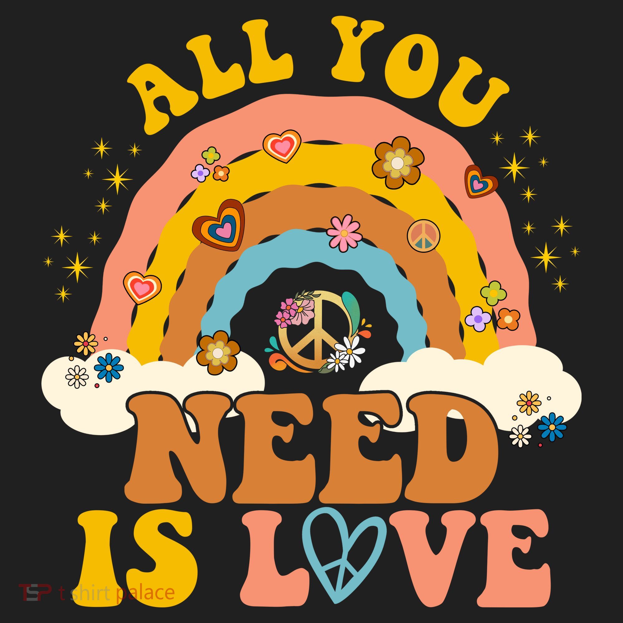 All You Need Is Love Hippie Rainbow Peace Tumbler
