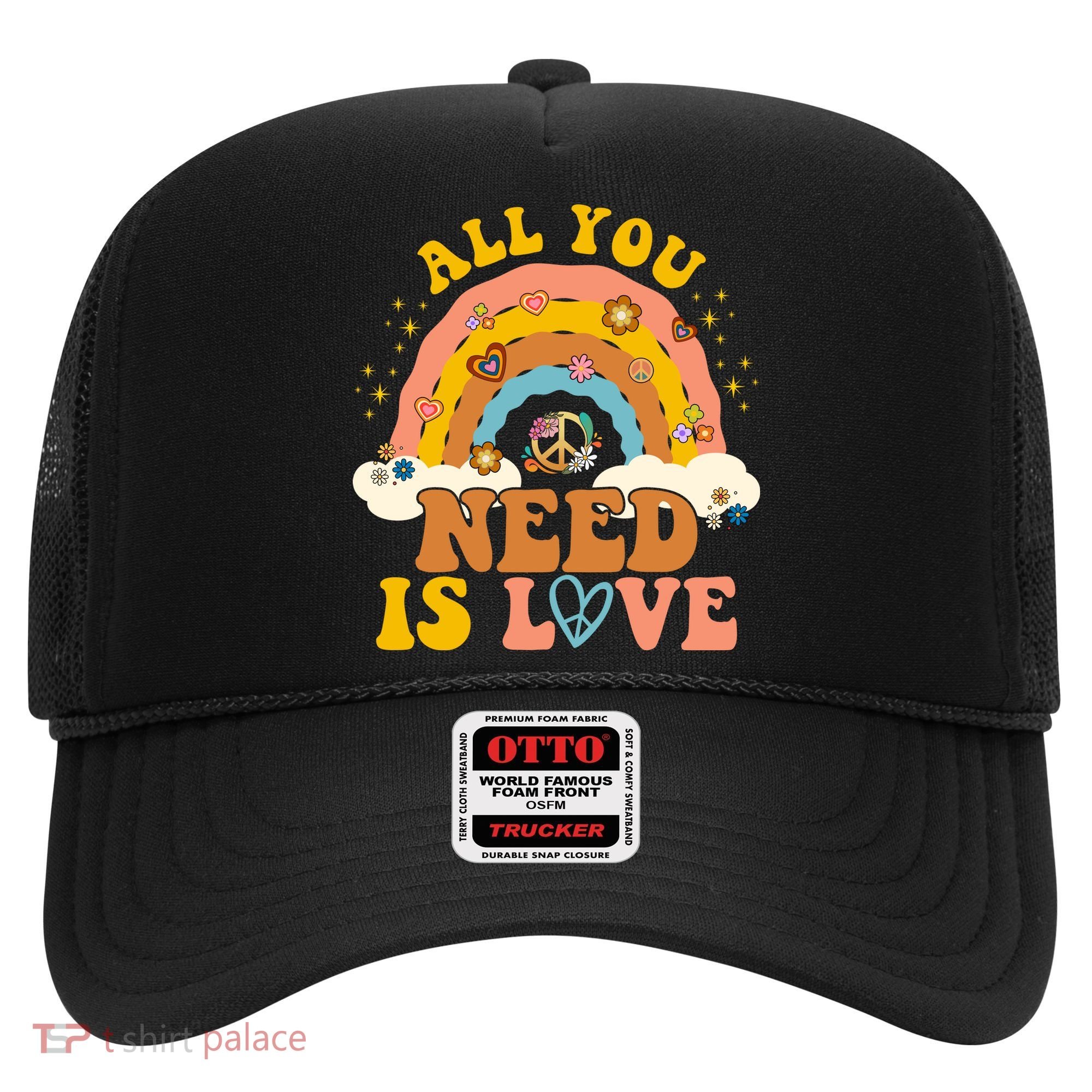 All You Need Is Love Hippie Rainbow Peace Hat
