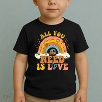 All You Need Is Love Hippie Rainbow Peace Toddler T-Shirt thumb 2