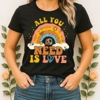 All You Need Is Love Hippie Rainbow Peace Women's T-Shirt thumb 2