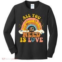 All You Need Is Love Hippie Rainbow Peace Kids Long Sleeve Shirt thumb 0
