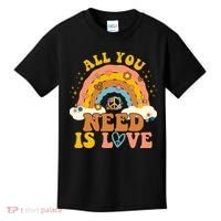 All You Need Is Love Hippie Rainbow Peace Kids T-Shirt thumb 0