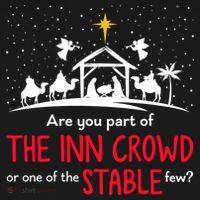 Are You Part Of Inn Crowd Or Stable Few Christmas Nativity Women's Tank Top thumb 5