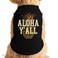 Aloha Yall Pineapple Vacation Hawaiian Doggie Tank thumb 0