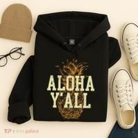 Aloha Yall Pineapple Vacation Hawaiian Hoodie thumb 4