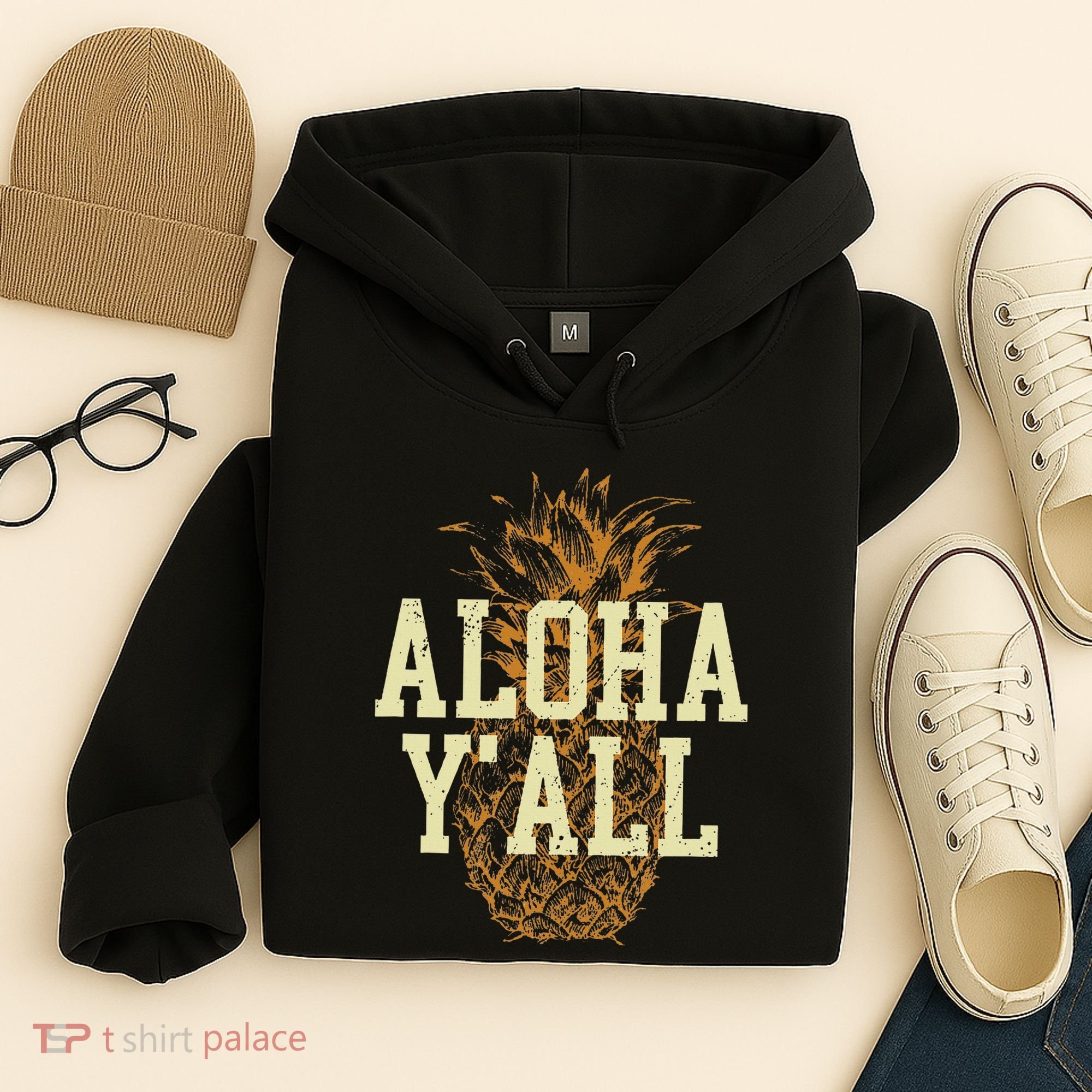 Aloha Yall Pineapple Vacation Hawaiian Hoodie