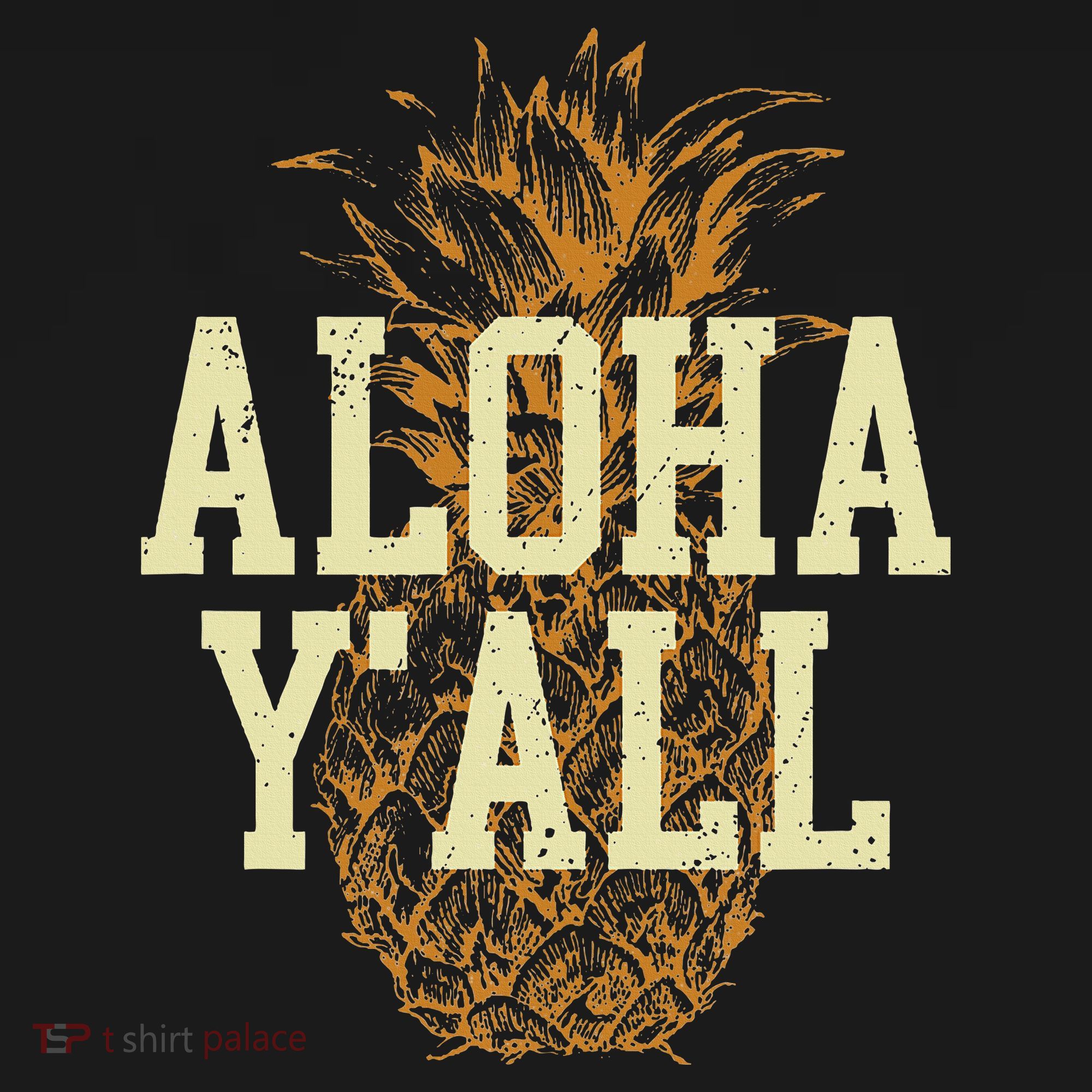 Aloha Yall Pineapple Vacation Hawaiian Long Sleeve Shirt