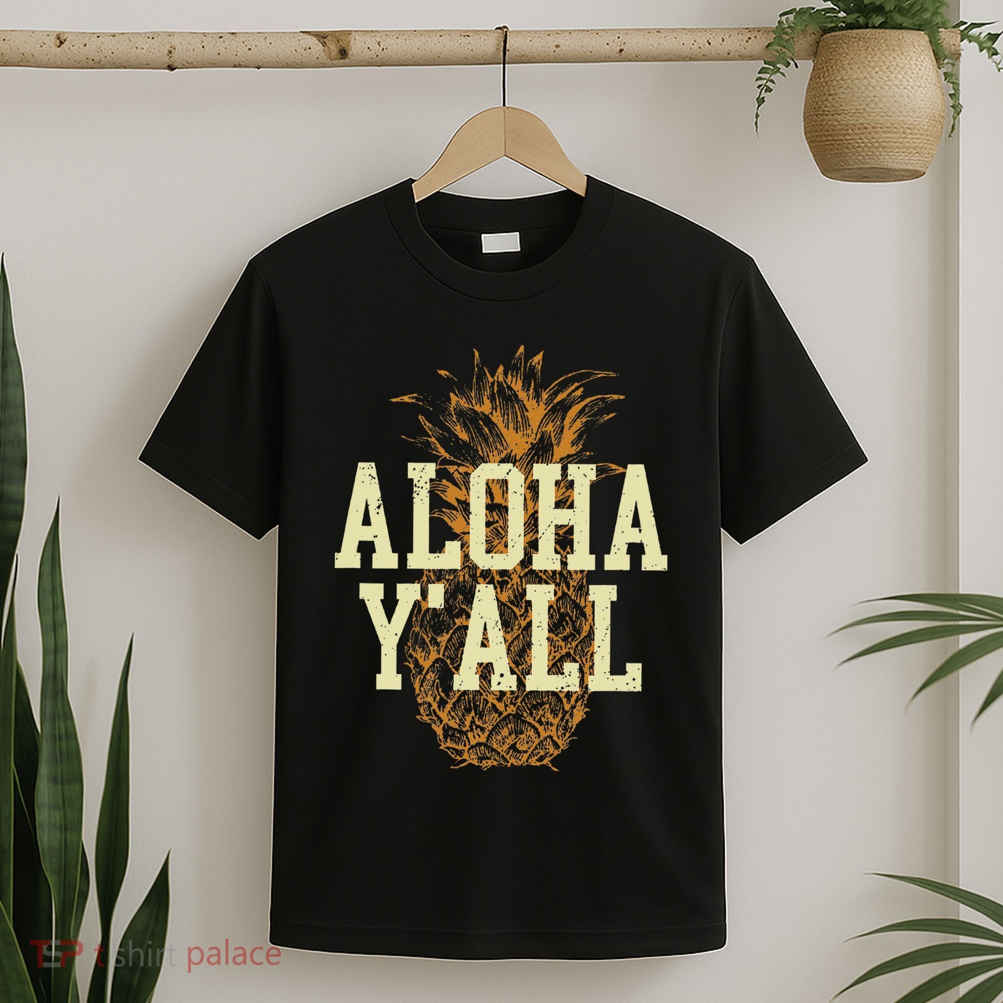 Aloha Yall Pineapple Vacation Hawaiian T-Shirt