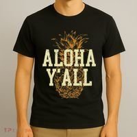 Aloha Yall Pineapple Vacation Hawaiian T-Shirt thumb 3
