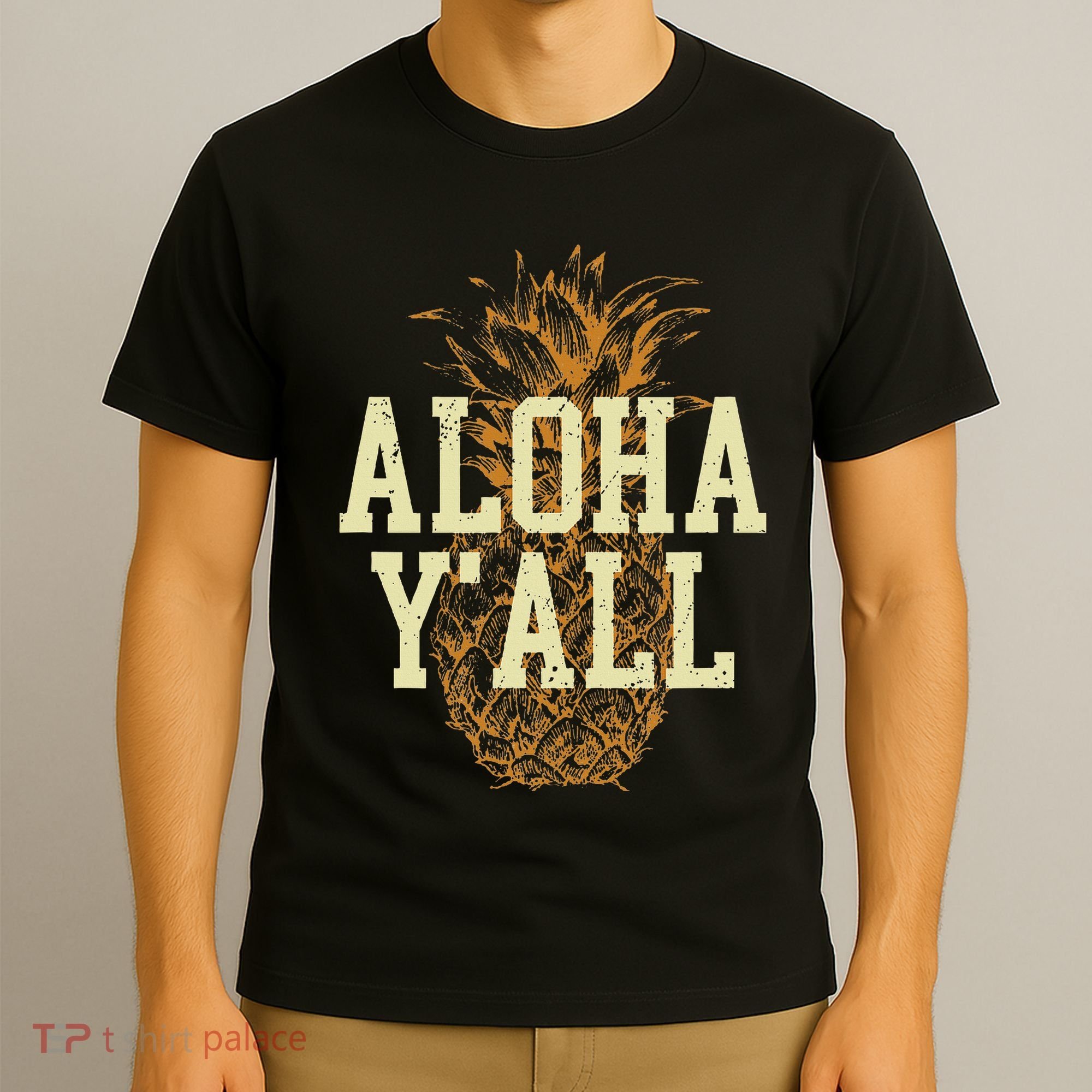 Aloha Yall Pineapple Vacation Hawaiian T-Shirt