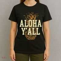 Aloha Yall Pineapple Vacation Hawaiian T-Shirt thumb 4