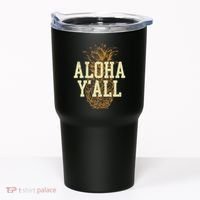 Aloha Yall Pineapple Vacation Hawaiian Tumbler thumb 0