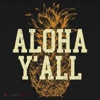 Aloha Yall Pineapple Vacation Hawaiian Ornament thumb 1