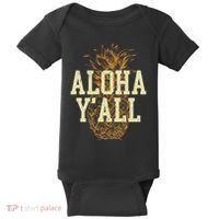 Aloha Yall Pineapple Vacation Hawaiian Baby Bodysuit thumb 0