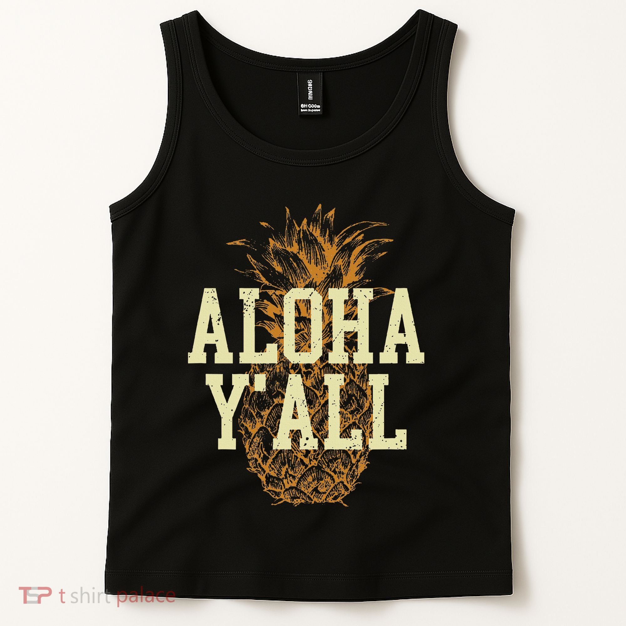 Aloha Yall Pineapple Vacation Hawaiian Tank Top