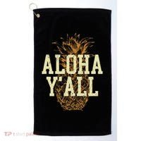 Aloha Yall Pineapple Vacation Hawaiian Golf Towel thumb 0