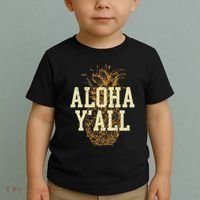 Aloha Yall Pineapple Vacation Hawaiian Toddler T-Shirt thumb 2