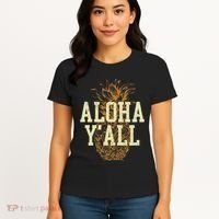 Aloha Yall Pineapple Vacation Hawaiian Women's T-Shirt thumb 4