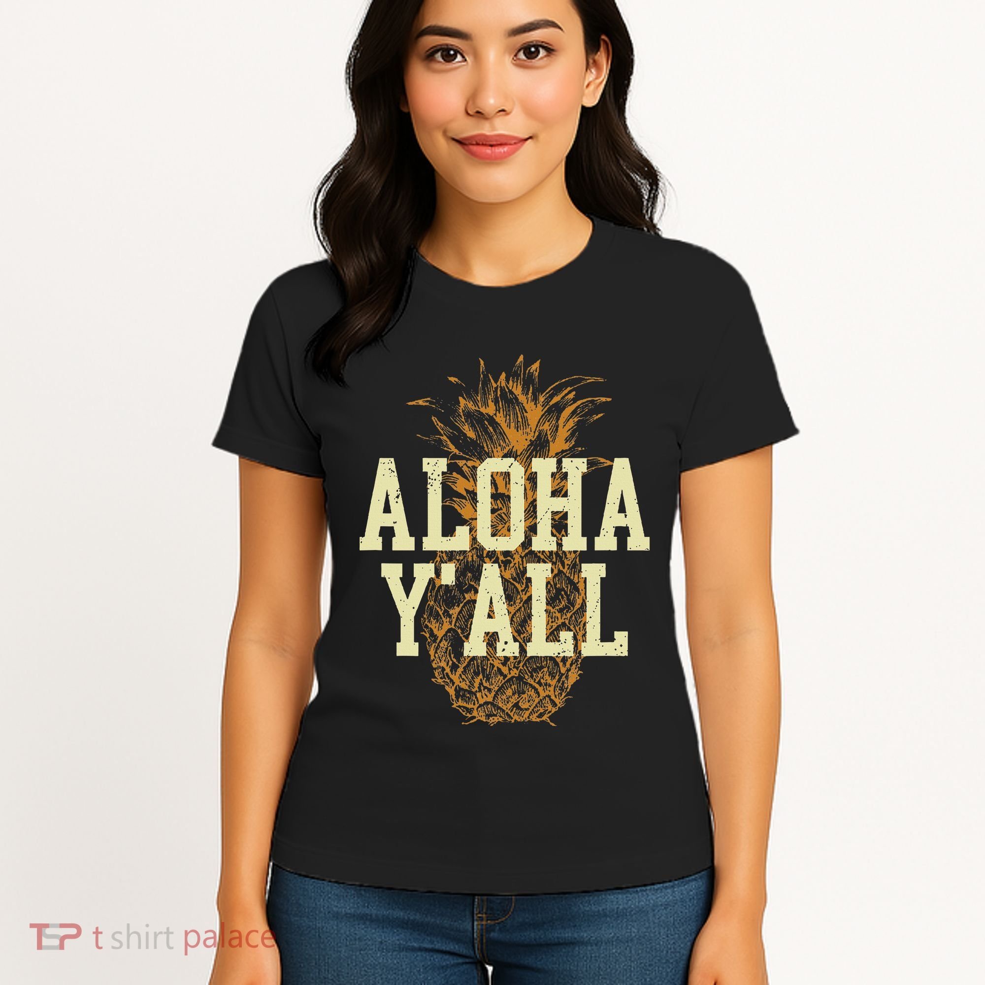Aloha Yall Pineapple Vacation Hawaiian Women's T-Shirt
