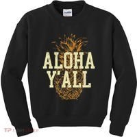 Aloha Yall Pineapple Vacation Hawaiian Kids Sweatshirt thumb 0