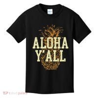 Aloha Yall Pineapple Vacation Hawaiian Kids T-Shirt thumb 0