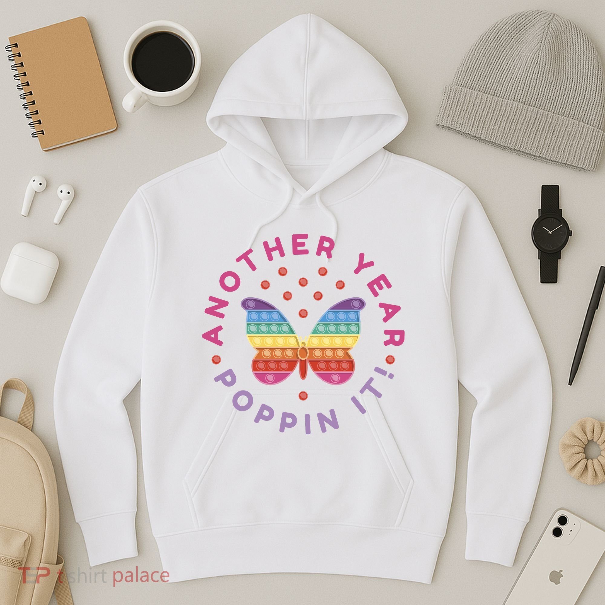 Another Year Poppin It Butterfly Push Pop Hoodie