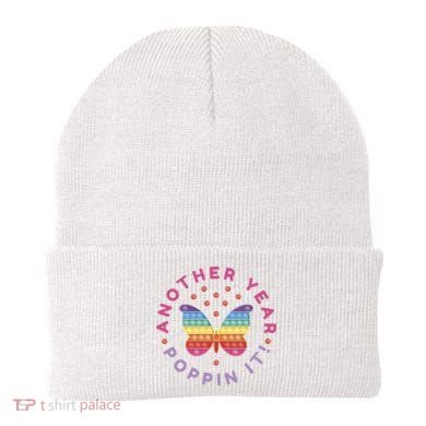 Another Year Poppin It Butterfly Push Pop Beanie