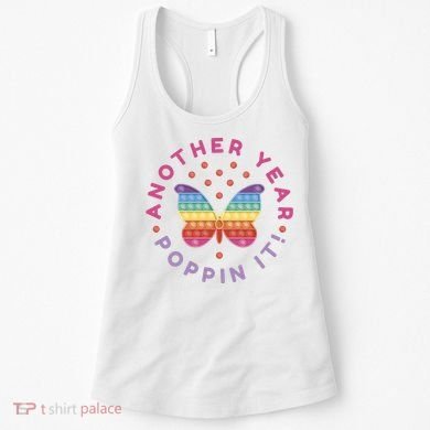 Another Year Poppin It Butterfly Push Pop Women's Tank Top