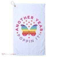 Another Year Poppin It Butterfly Push Pop Golf Towel thumb 0
