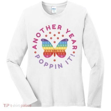Another Year Poppin It Butterfly Push Pop Women's Long Sleeve Shirt