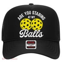 Are You Staring At My Balls Funny Pickleball Hat thumb 0