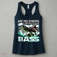 Are You Staring At My Bass Funny Fishing Women's Tank Top thumb 3