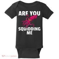Are You Squidding Me Gift Squid Octopus Marine Biology Baby Bodysuit thumb 0