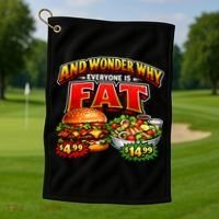 And Your Wonder Why Everyone Is Fat Golf Towel thumb 1